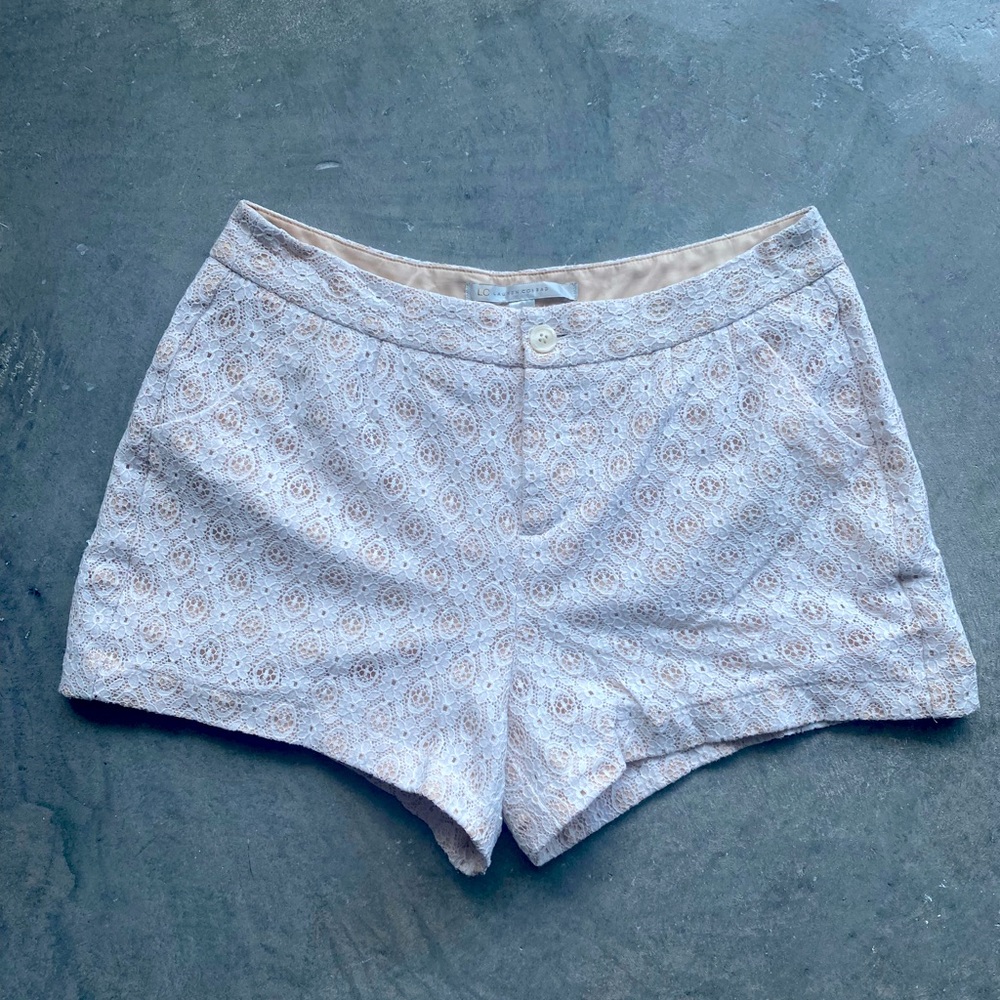 Lauren Conrad White Lace Shorts – Size 10, Fully Lined, Summer Style